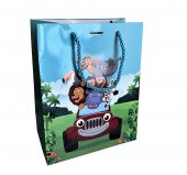 Punga cadou Premium, pentru copii, set mixt roz/bleu, Zoo, 18x10x23cm