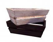 Tavita lemn Alb vintage, 36x21x10cm
