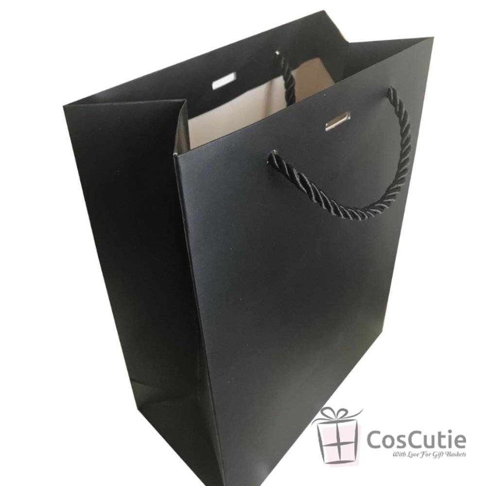 Pungi cadou Soft Touch Velvet Premium, Negru 18x23x10 cm