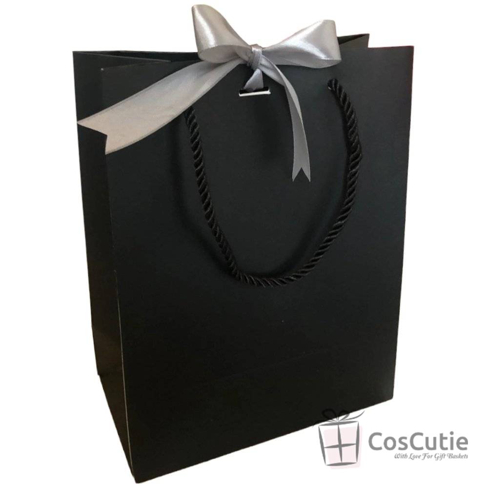 Pungi cadou Soft Touch Velvet Premium, Negru 18x23x10 cm