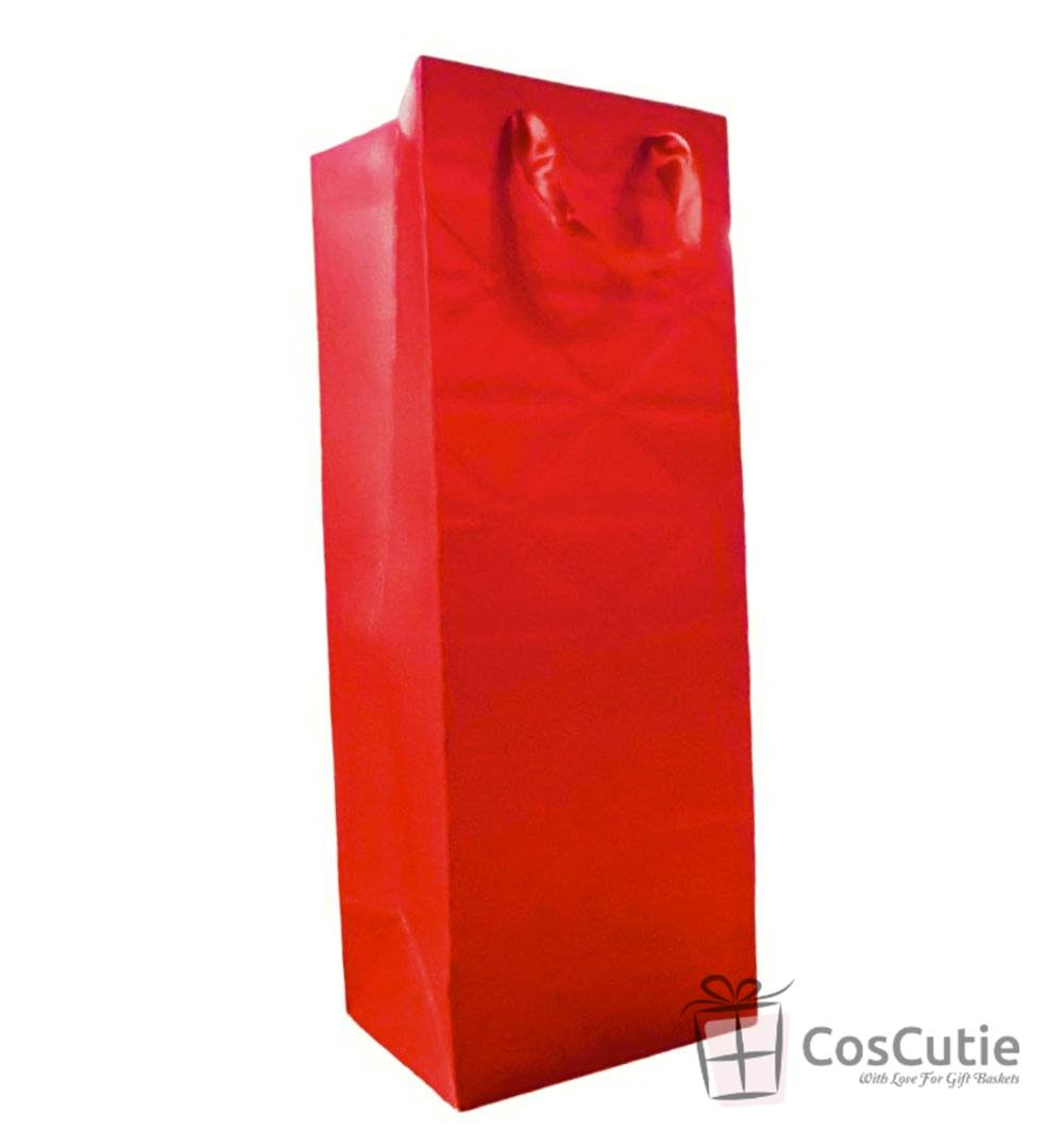 Pungi cadou Sticla, carton embosat, culori uni, 12x10x34cm