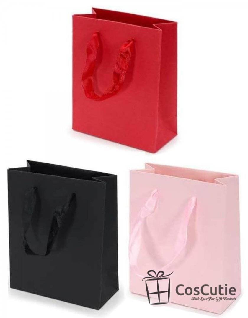 Punga Cadou Rosie, Manere Satin, 15x9.5x18 cm