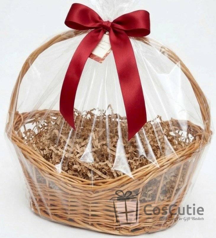 Cos mic cadou din rachita model barcuta 30 cm
