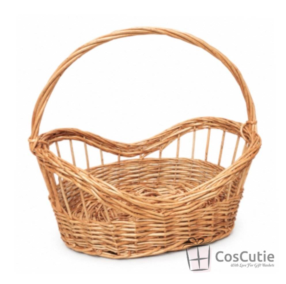  Cos din rachita model barcuta, pentru cadouri si expunere produse 45 cm