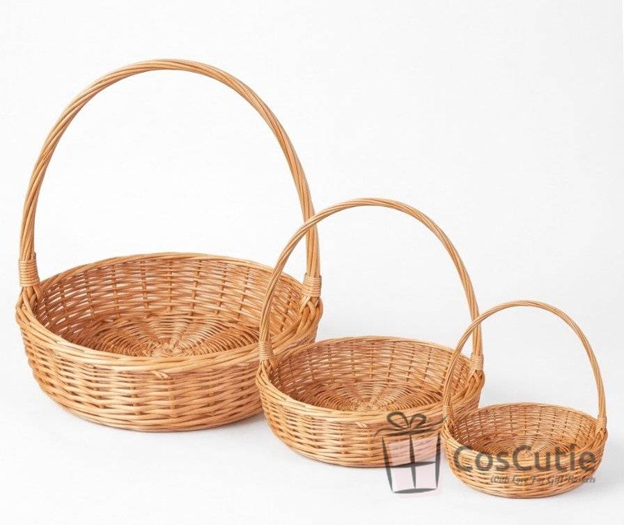 Cos cadou rachita rotund, 30 cm 
