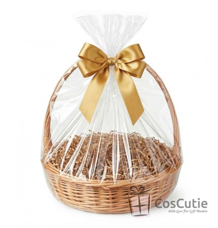 Cos cadou rachita rotund, 30 cm 