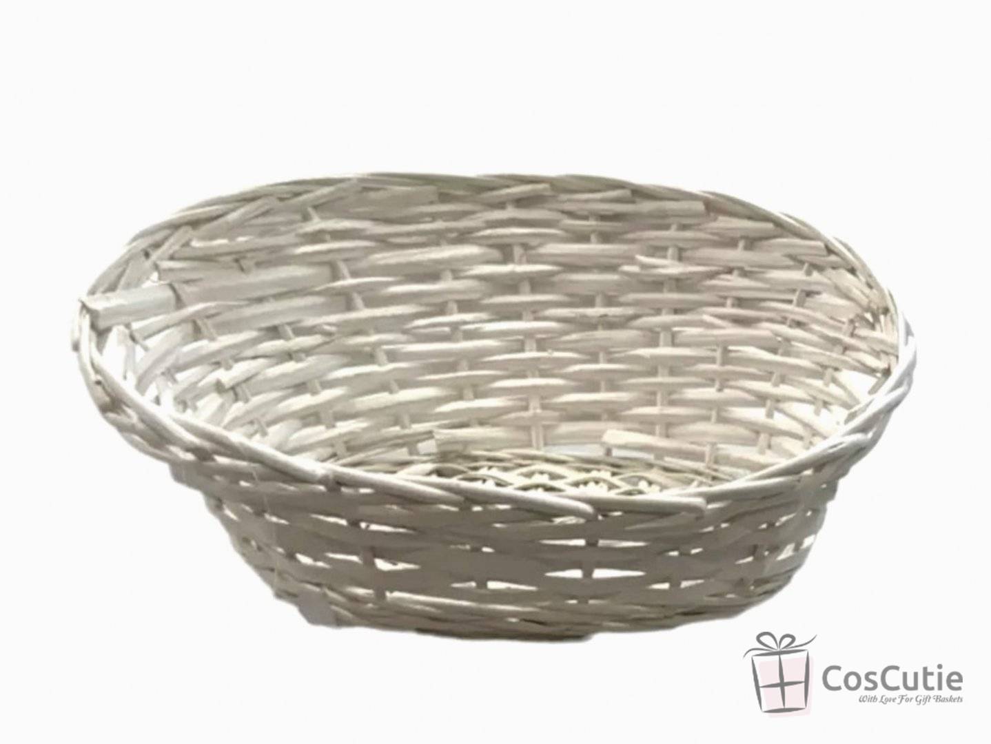 Cos cadou ratan, asimetric, diverse culori, 33x27x15/8cm