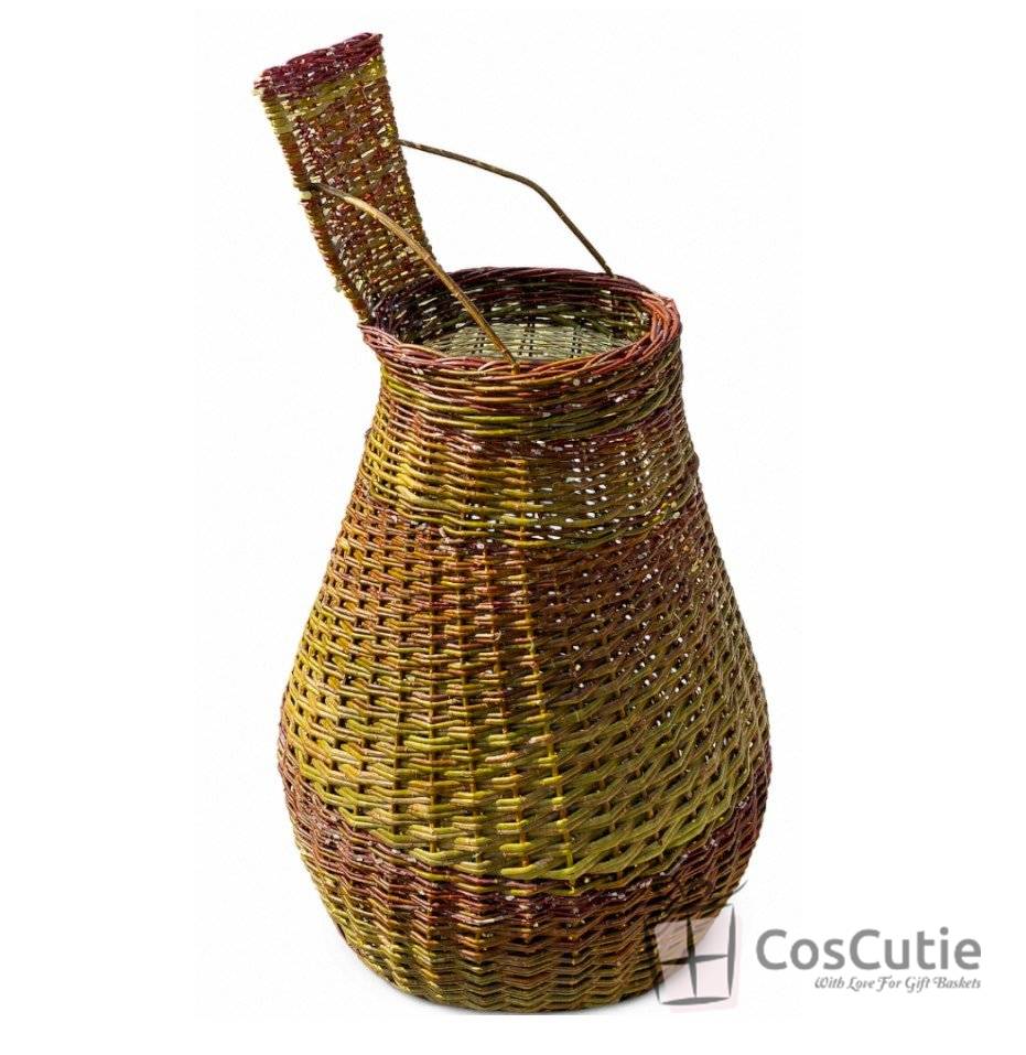 Cos cuibar pentru rate salbatice din rachita nedecojita, 60x80+30 cm