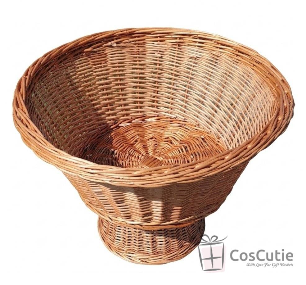 Cos suport din rachita pentru expunere si decor, 58 cm