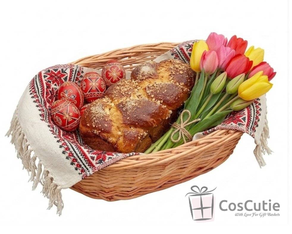 Cos din rachita naturala cu baza din placaj, model oval, 40 cm