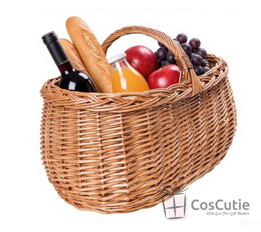Cos rachita pentru piata, picnic si cumparaturi 44x29x34 cm