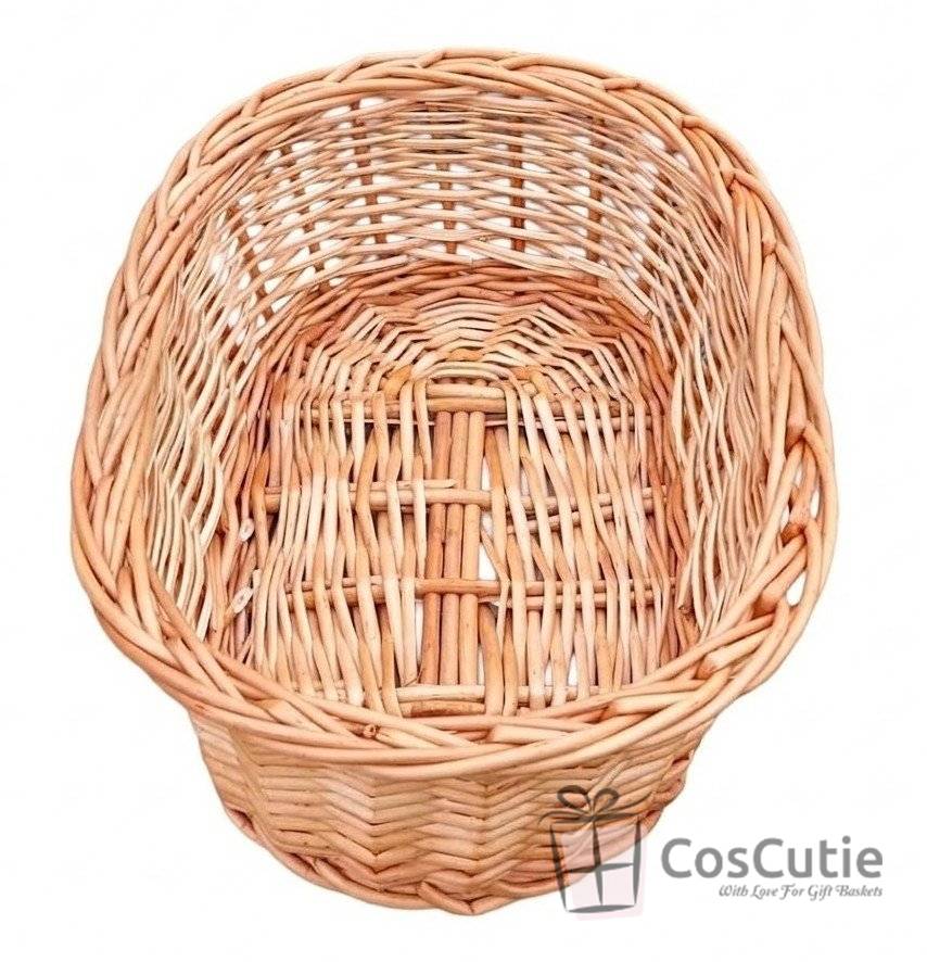 Cos din rachita naturala, model oval, 40 cm