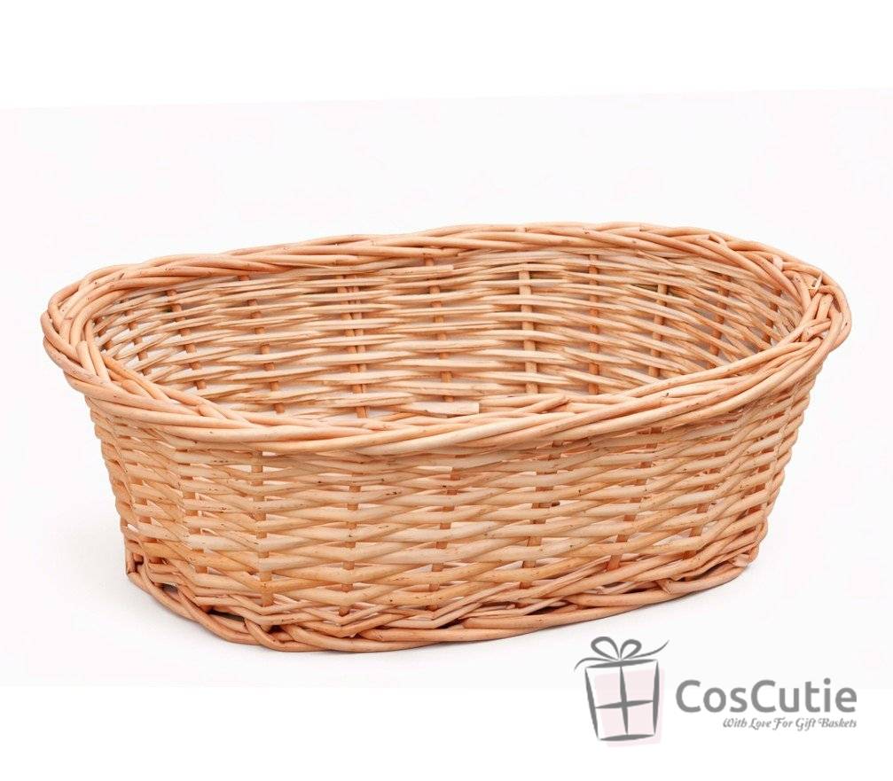 Cos din rachita naturala, model oval, 47 cm XL