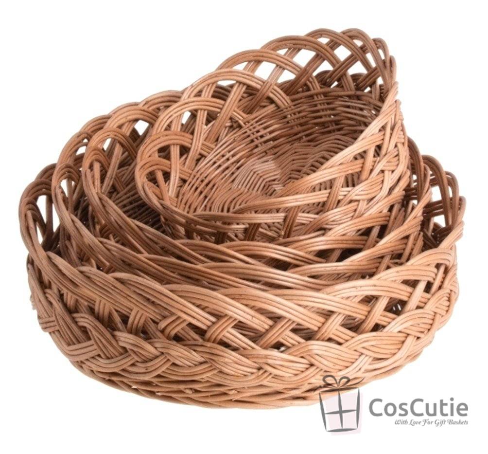 Cos din rachita pentru servire si prezentare, 30x9 cm