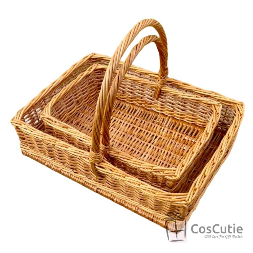Cos rachita dreptunghiular cu toarta, 35x25x8/28 cm