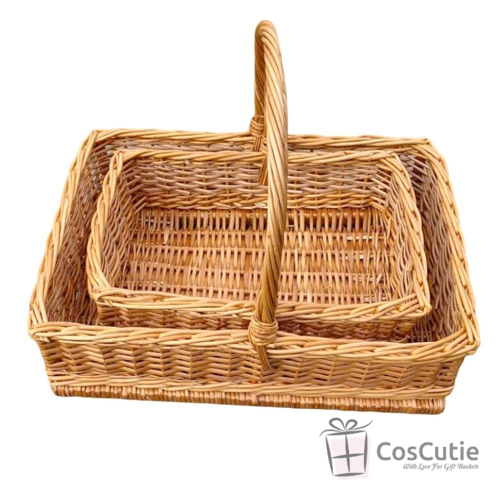 Cos rachita dreptunghiular cu toarta, 35x25x8/28 cm