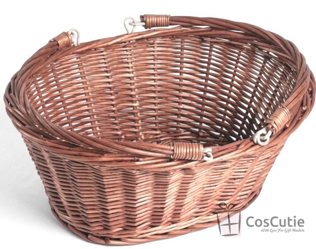 Cos Mahon din Rachita pentru Picnic si Cumparaturi cu 2 Manere - 40x30x16 cm