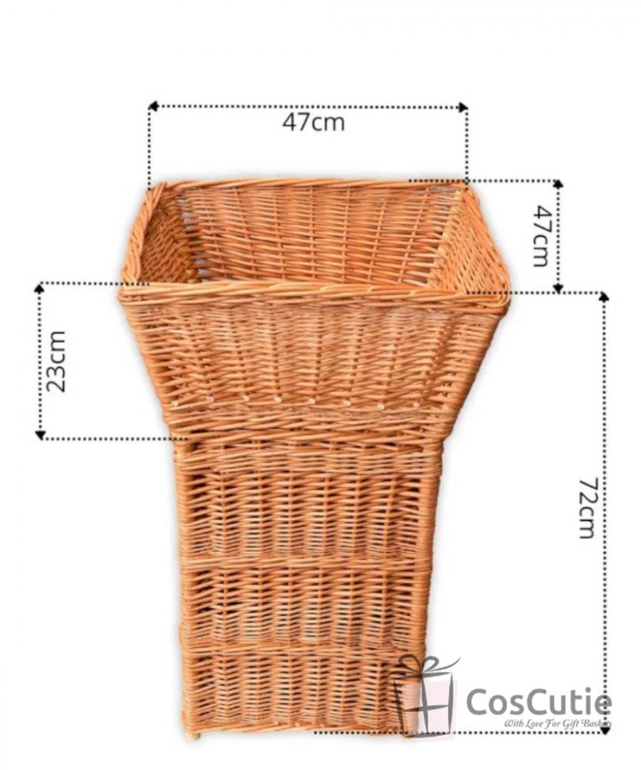Cos din rachita pentru expunere produse in magazine, 72 cm