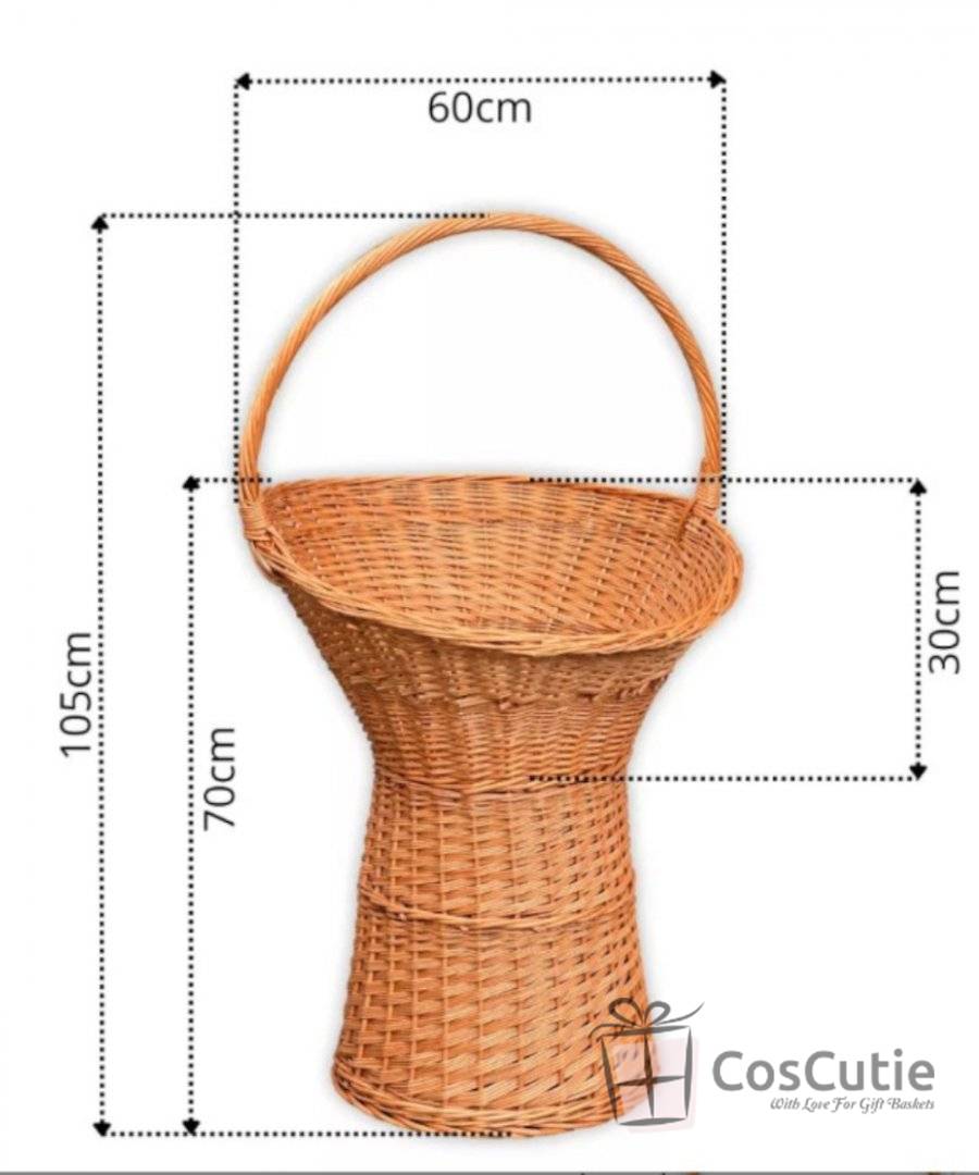 Cos Market cu maner, cosuri rachita mari pentru expunere produse, 105 cm