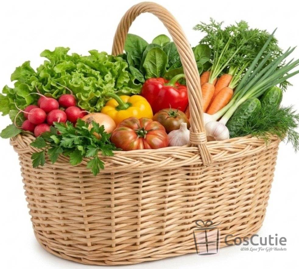 Cos Multifunctional din Rachita Naturala cu Toarta, Pentru Picnic, Cumparaturi sau Cadouri, XL 48x30x24/39cm