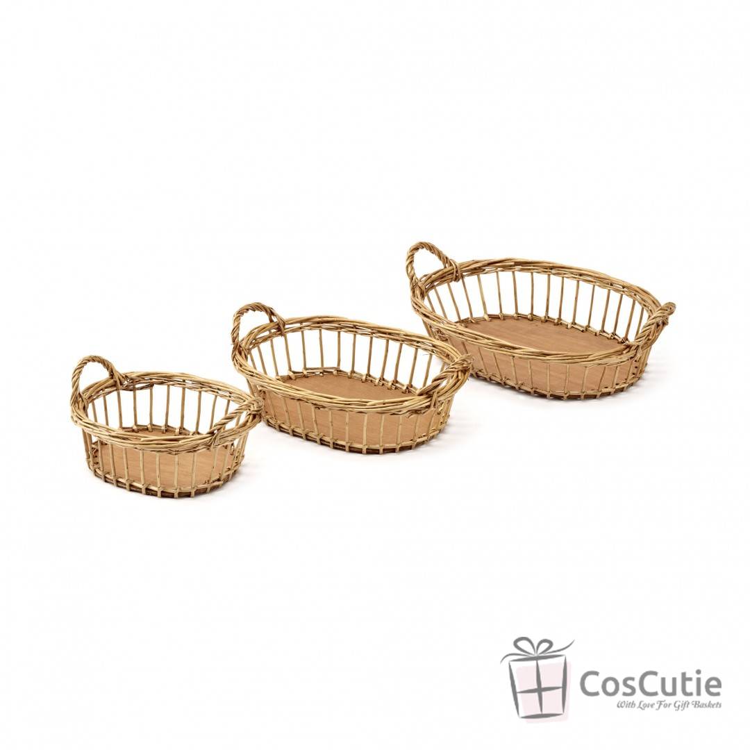 Cos oval cu manere, 25x16x8 cm