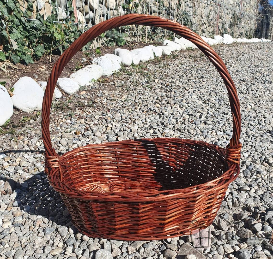 Cos oval cu toarta longitudinala 30x20x10cm, Mahon