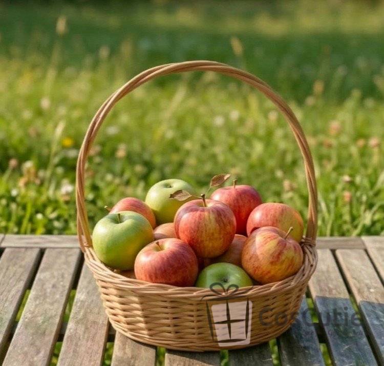 Cos cadou oval din rachita 30 cm, S