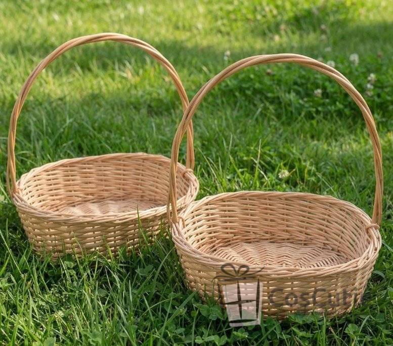 Cos oval din rachita 35 cm, M
