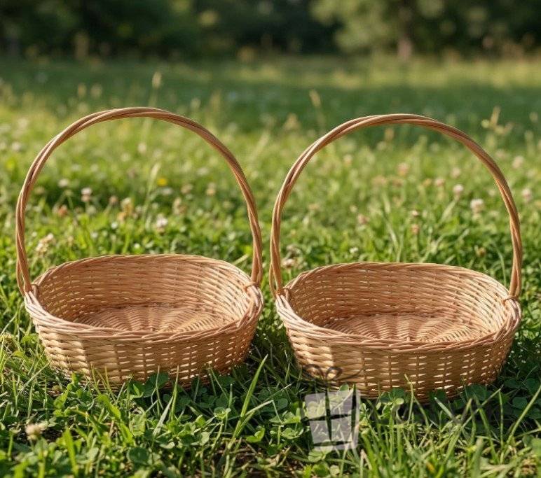 Cos oval din rachita 40 cm, L