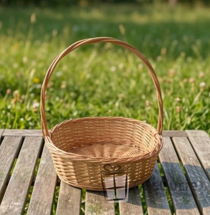 Cos oval din rachita 45 cm, XL