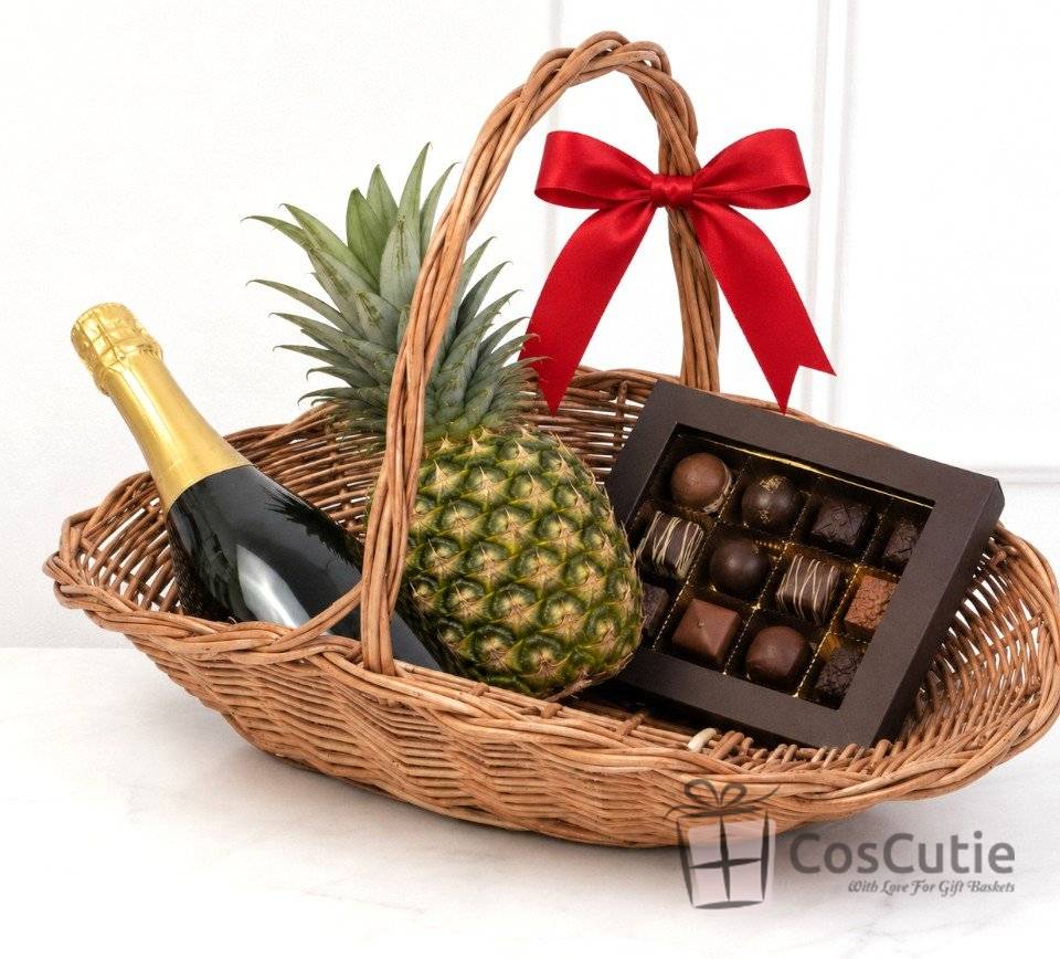 Cos Oval din Rachita pentru Flori si Cadouri 43x28x30 cm