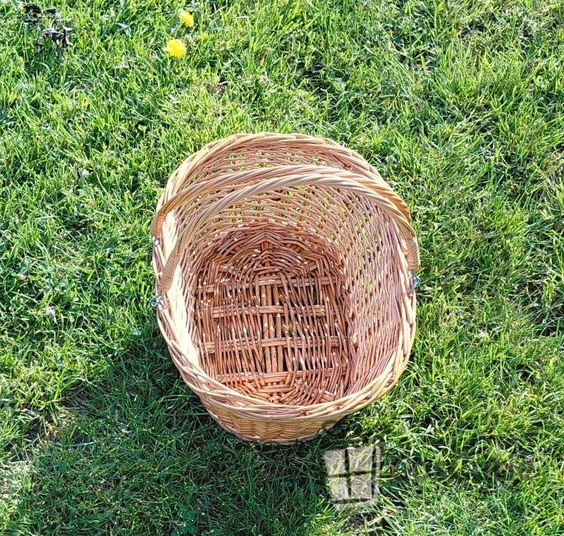 Cos Mare din Rachita pentru Picnic si Cumparaturi cu 2 Manere - 45x35x16 cm