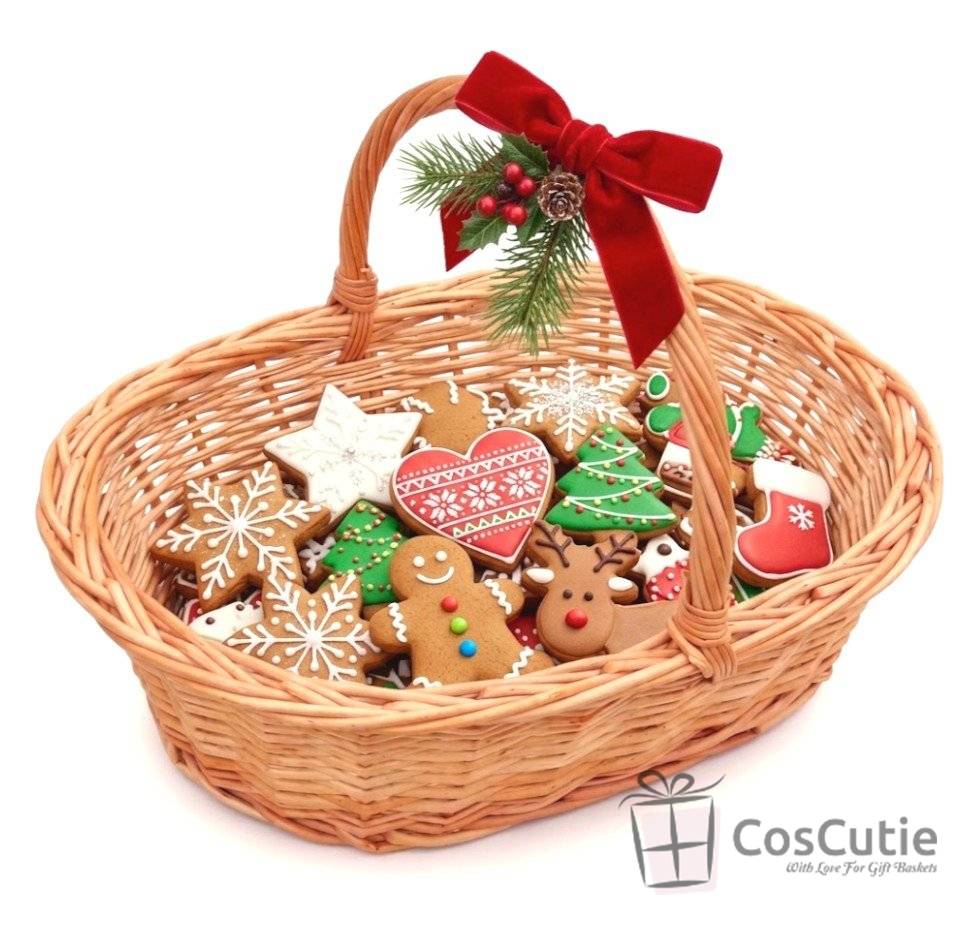 Cos oval traditional din rachita cu maner 30 cm, S