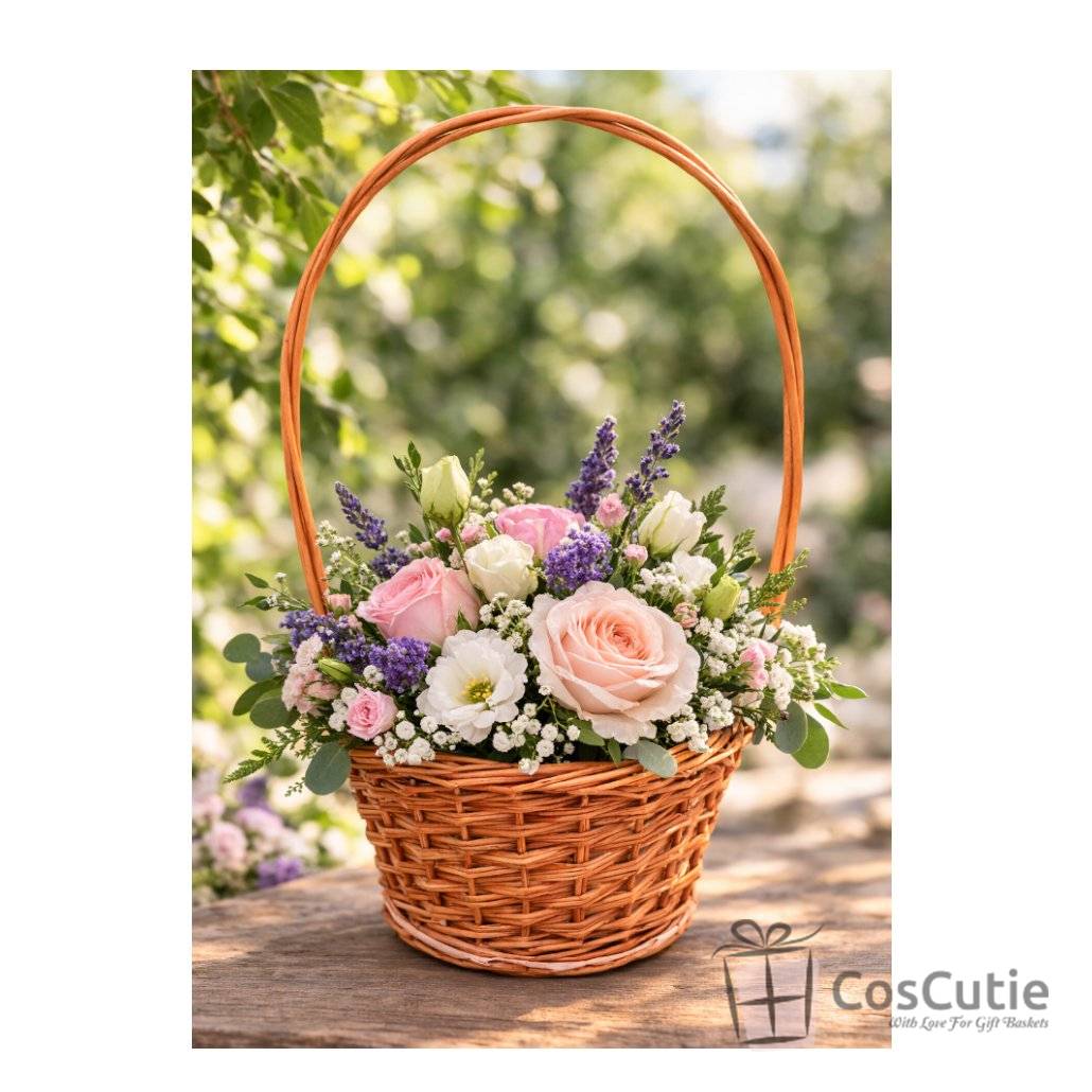 Cos rachita aranjamente florale 20x16x32 cm