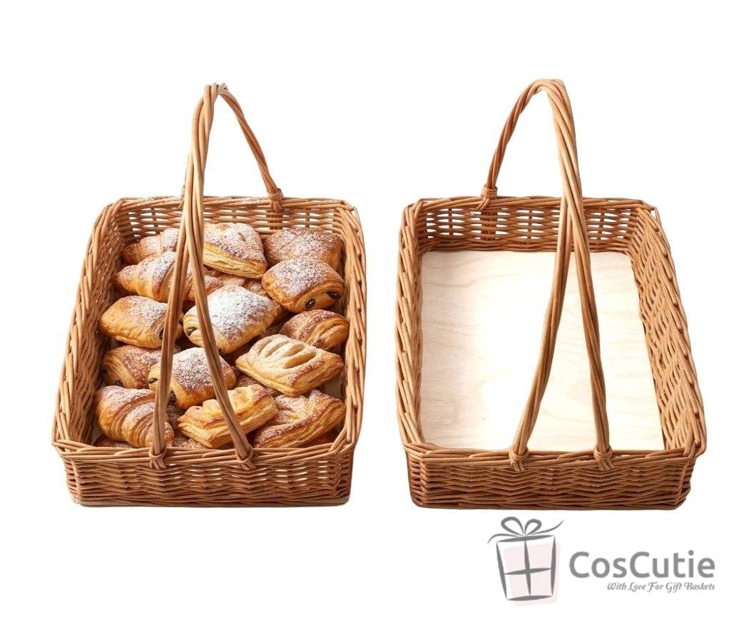 Cos rachita dreptunghiular pentru cadouri sau expunere produse, 35x24x8/30 cm