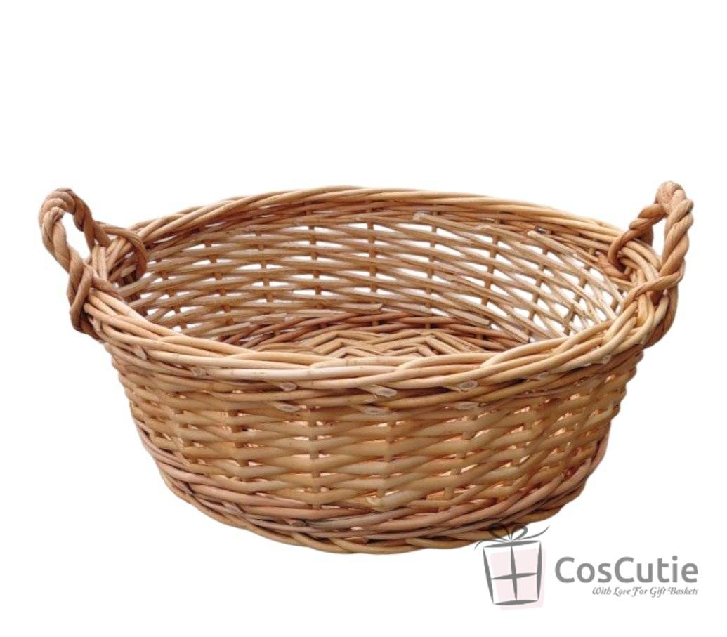 Cos din rachita rotund cu 2 manere, 30 cm