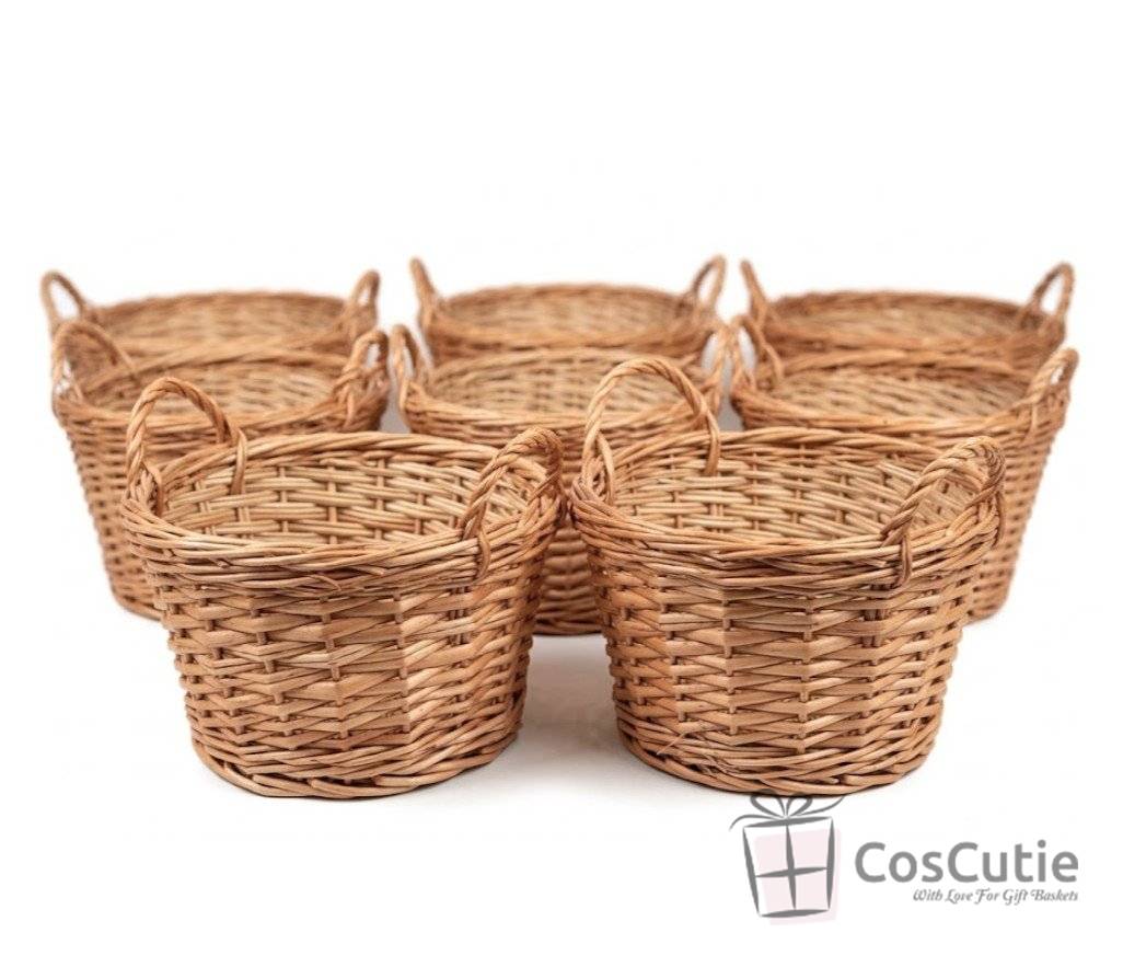 Cos rachita rotund cu manere, 20x15x10cm
