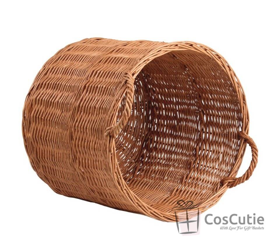Cos rachita rotund cu manere pentru depozitare si expunere, Ø54 cm