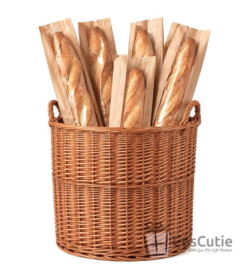 Cos rachita rotund cu manere pentru depozitare si expunere, Ø54 cm