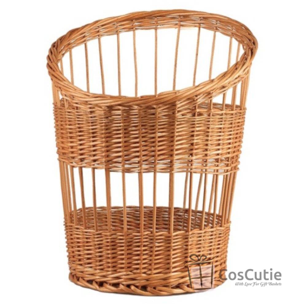 Cos rotund din rachita pentru paine si produse de panificatie, 38x42 cm