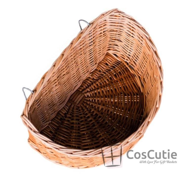 Cos asimetric din rachita pentru expunere magazin, 35x24 cm
