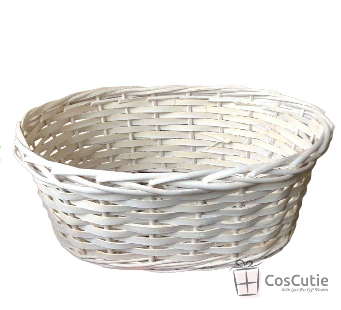 Cos ratan Alb 37x26x15cm
