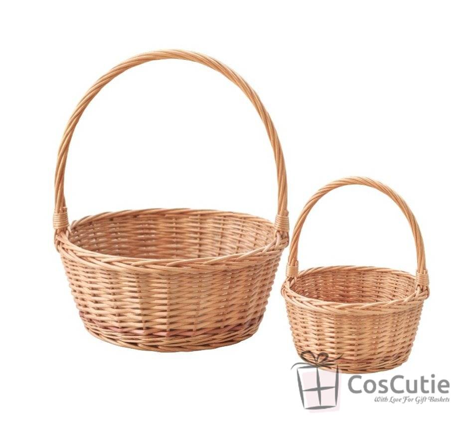 Cos cadou rotund din rachita 30 cm
