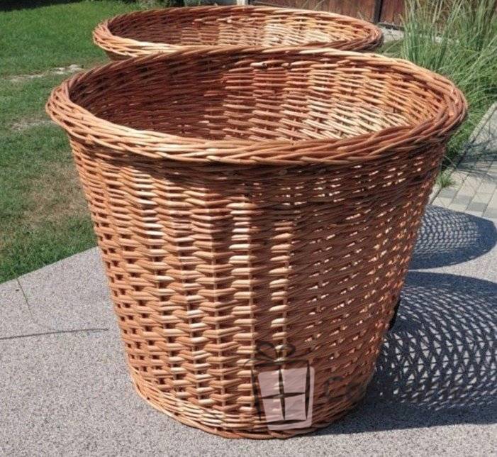 Cos rotund din rachita, 33x24x25 cm