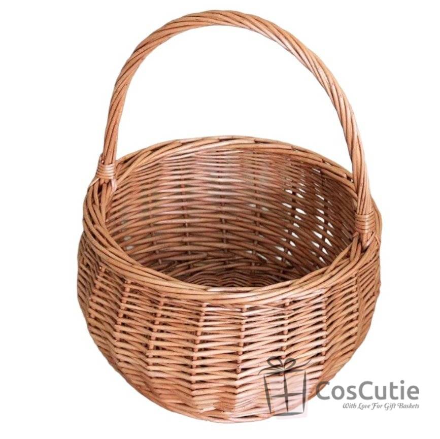 Cos rotund din rachita cu maner Ø 24 cm