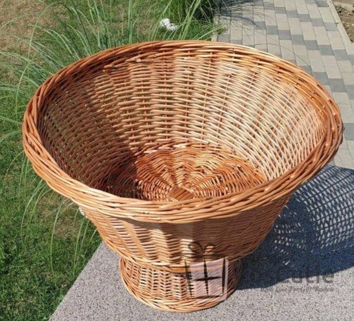 Cos rotund din rachita pentru expunere marfa si depozitare, 60x40x28 cm