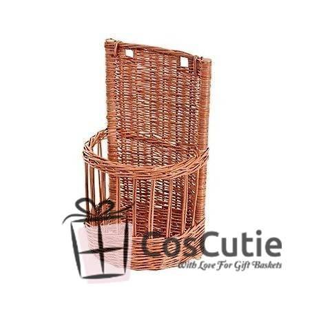 Cos display de perete din rachita pentru expunere produse, 30x30x60 cm