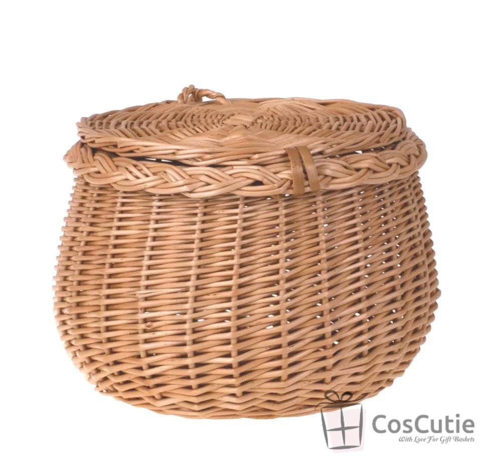 Cosulet decorativ din rachita cu capac