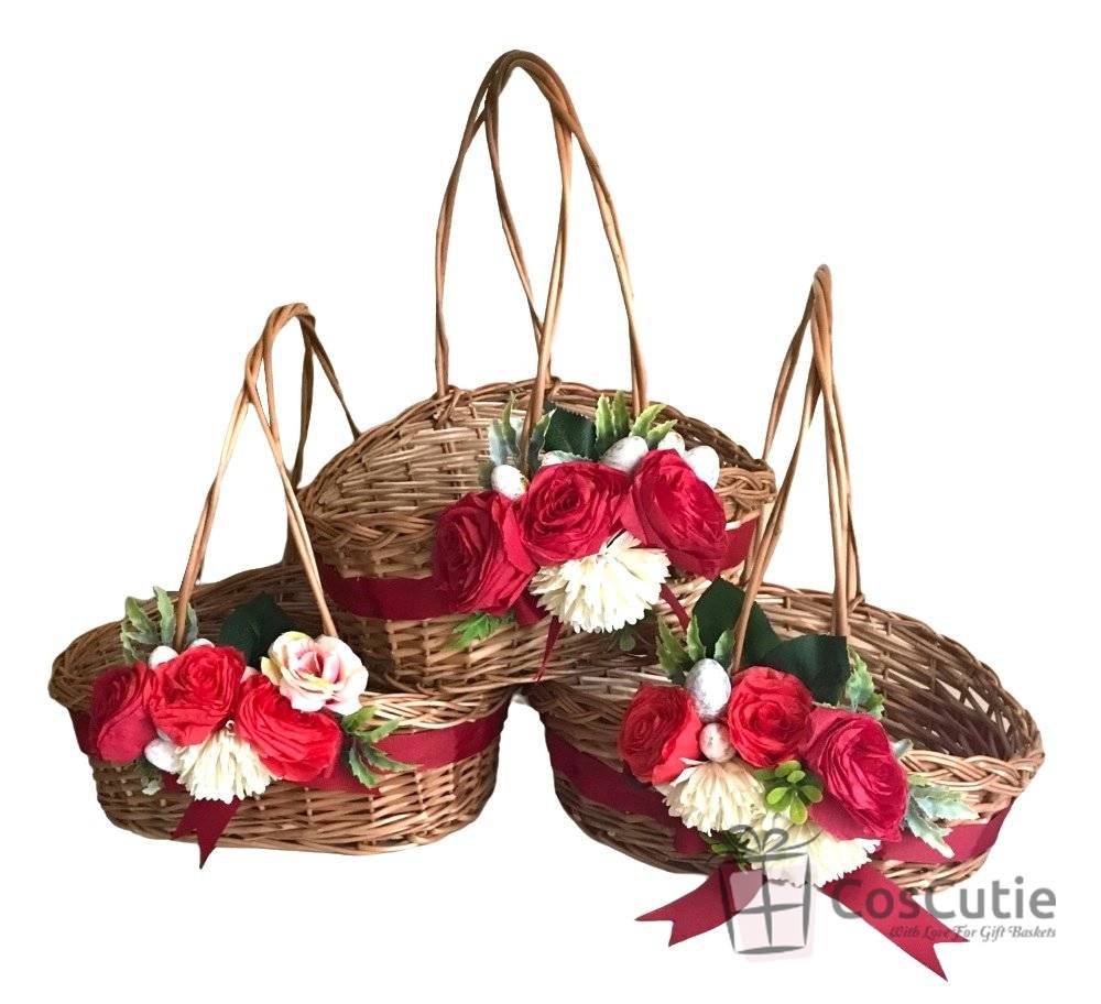 Cosulete cadou, aranjament floral decorativ