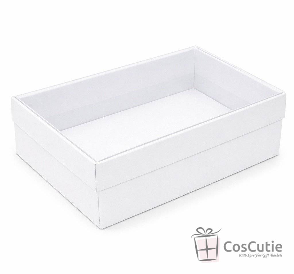  Cutie Alba capac transparent, 40x25x10cm